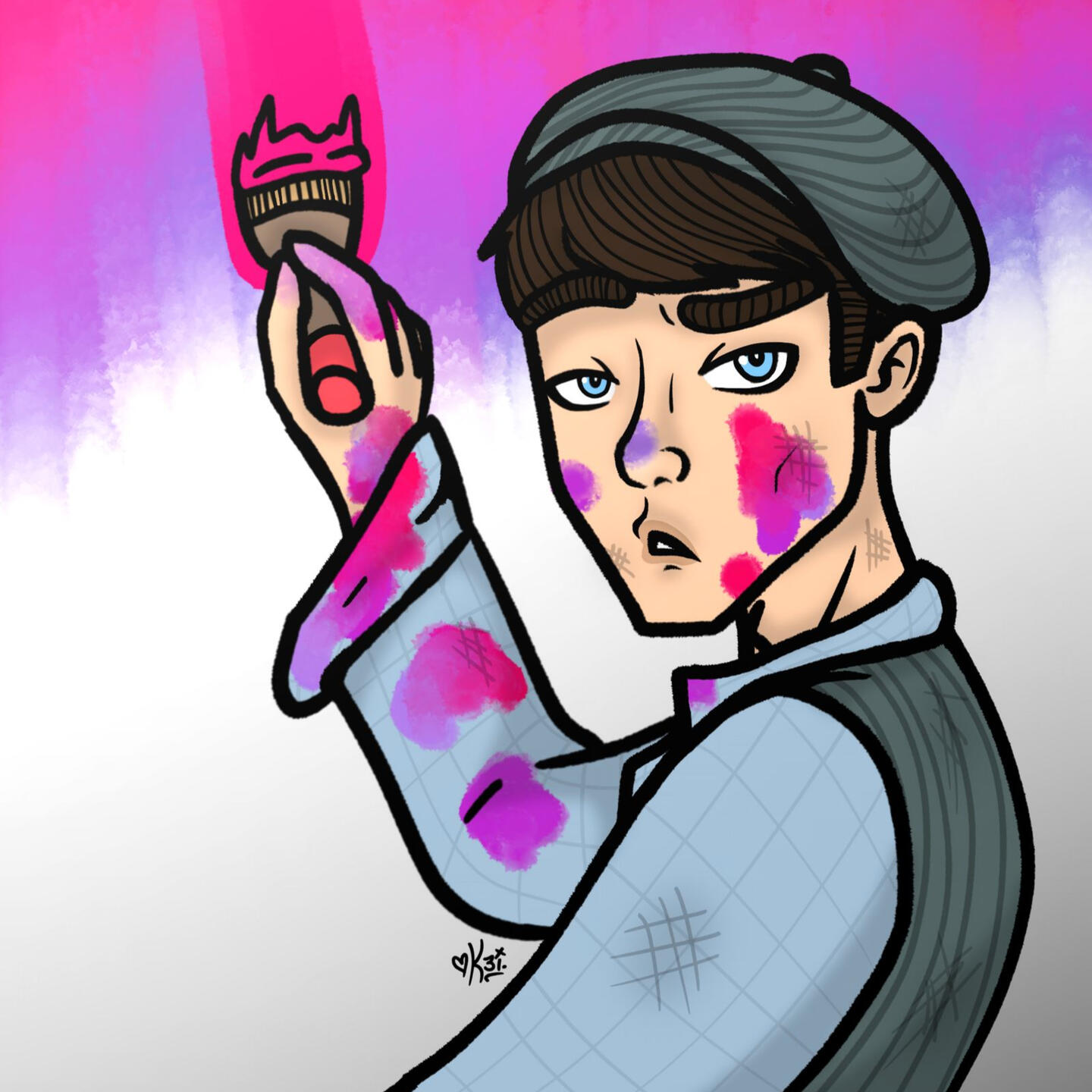 Art of my Jack Kelly kintype.