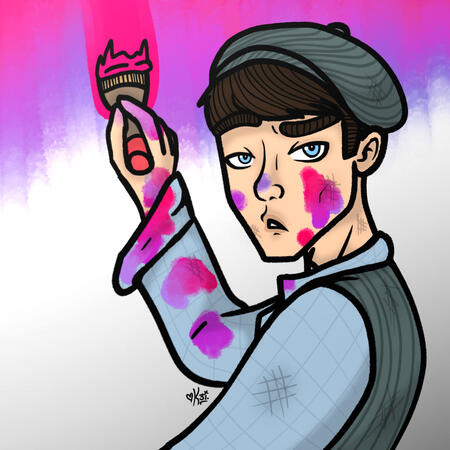 Art of my Jack Kelly kintype.